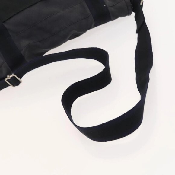 HERMES Fourre Tout Bassas MM Shoulder Bag Canvas Navy Auth bs25503 - Picture 9 of 16